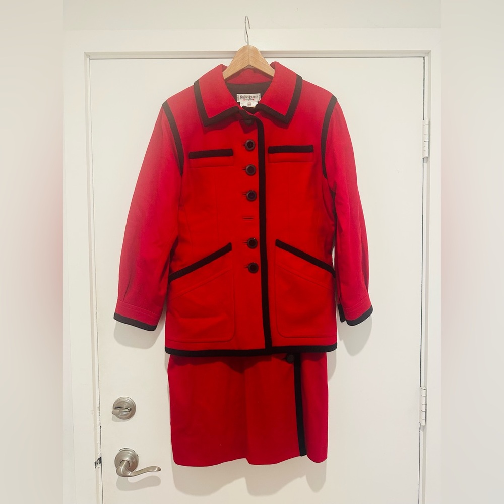 Yves Saint Laurent Red and Black Garment